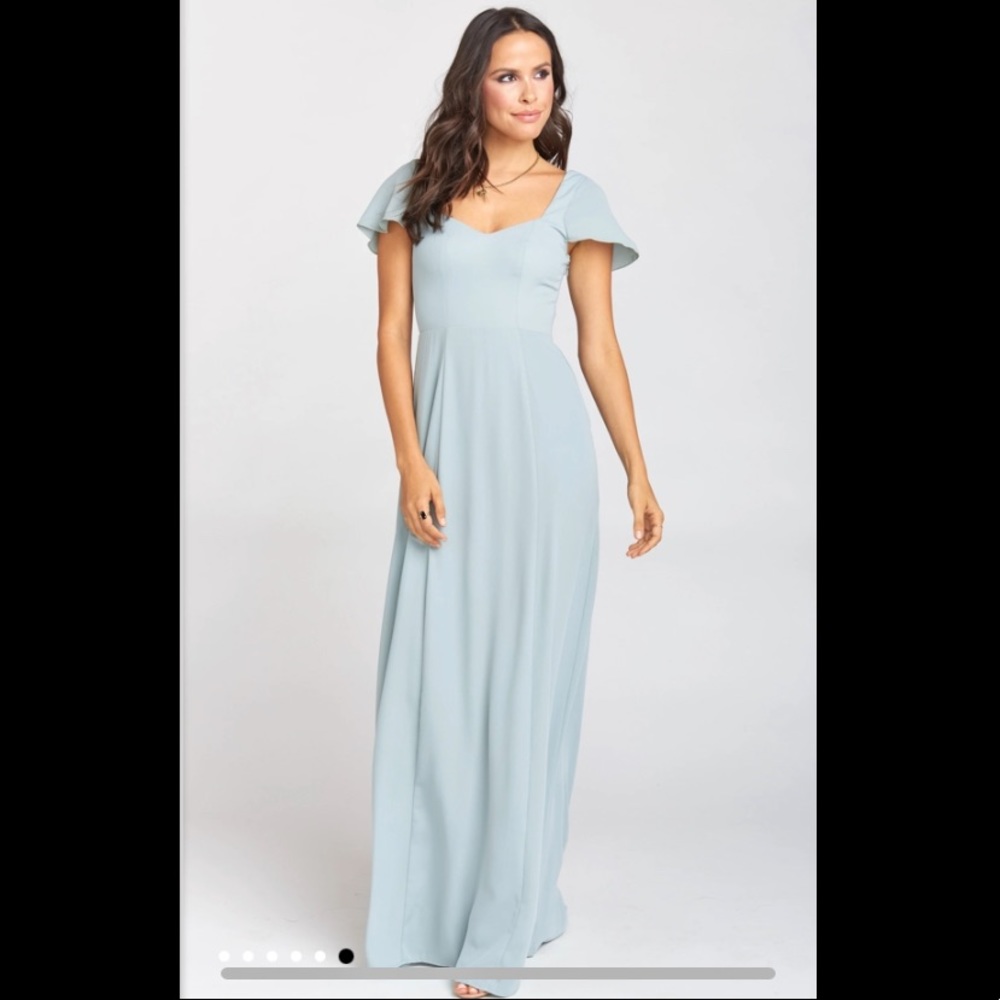MWT Show Me Your MuMu Marie Sweetheart Maxi Dress - Silver Sage